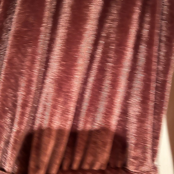 Baltic Born Velvet Long Sleeve Dress in Deep Mauve/Bronze - Picture 3 of 4